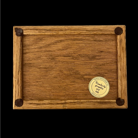 VTG Kimberly Graphic Art Tile Black Labrador Retrievers Wood Trinket Jewelry Box - Picture 10 of 11